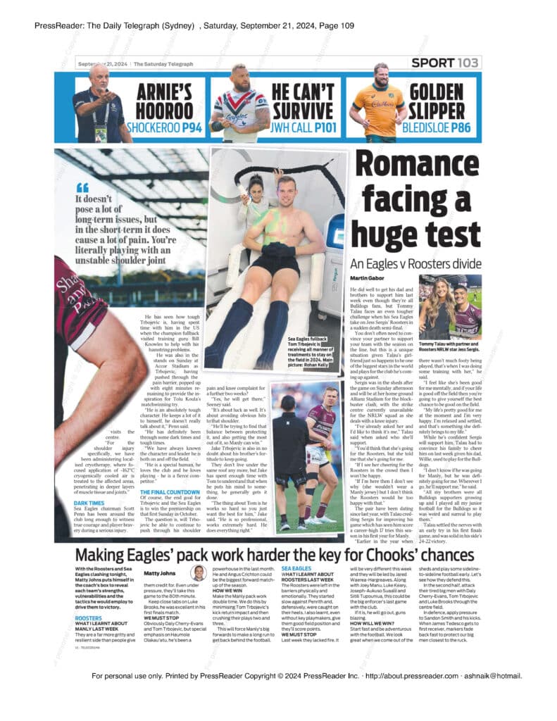 PressReader PressReader The Daily Telegraph (Sydney) , Saturday, September 21 Page2